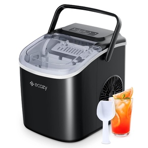 image:imageecozy Portable Ice Maker Countertop 9 Cubes Ready in 6 Mins 26 lbs in 24 Hours Ice Maker Machine with Standing Scoop for Camping