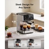 image:imageecozy 2in1 Espresso Machine with Milk Frother Guided Touchscreen  Coffee Maker Combo for Brewing Baristaquality Coffee Lattes Cappuccinos and Americanos at Home