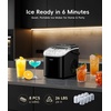 image:imageecozy Ice Makers Countertop 9 Ice Cubes Ready in 6 Mins Portable Ice Machine with Carry Handle 26lbs24Hrs AutoCleaning Ice Maker with Basket and Scoop for HomeKitchenCampingRVMatte Black