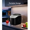 image:imageecozy Ice Makers Countertop 9 Ice Cubes Ready in 6 Mins Portable Ice Machine with Carry Handle 26lbs24Hrs AutoCleaning Ice Maker with Basket and Scoop for HomeKitchenCampingRVMatte Black