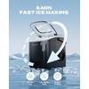 image:imageecozy Ice Makers Countertop 9 Ice Cubes Ready in 6 Mins Portable Ice Machine with Carry Handle 26lbs24Hrs AutoCleaning Ice Maker with Basket and Scoop for HomeKitchenCampingRVMidnight Black