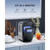 image:imageecozy Ice Makers Countertop 9 Ice Cubes Ready in 6 Mins Portable Ice Machine with Carry Handle 26lbs24Hrs AutoCleaning Ice Maker with Basket and Scoop for HomeKitchenCampingRVGlossy Black