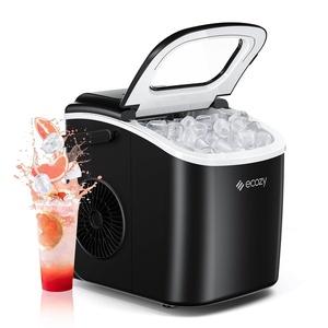 image:imageecozy Ice Makers Countertop 9 Ice Cubes Ready in 6 Mins Portable Ice Machine with Carry Handle 26lbs24Hrs AutoCleaning Ice Maker with Basket and Scoop for HomeKitchenCampingRVMidnight Black